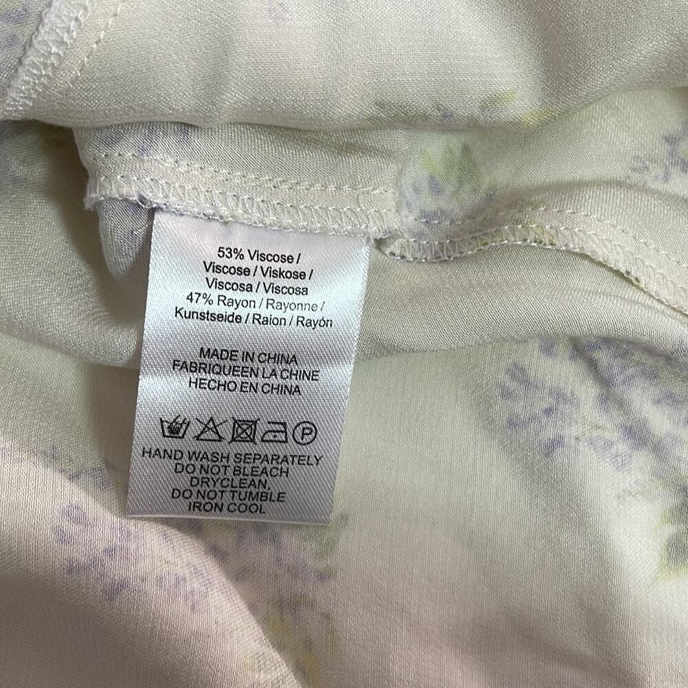 Sau Lee Gabby Floral White and Purple Slip Mini Dress Size 6 - Picture 8 of 8
